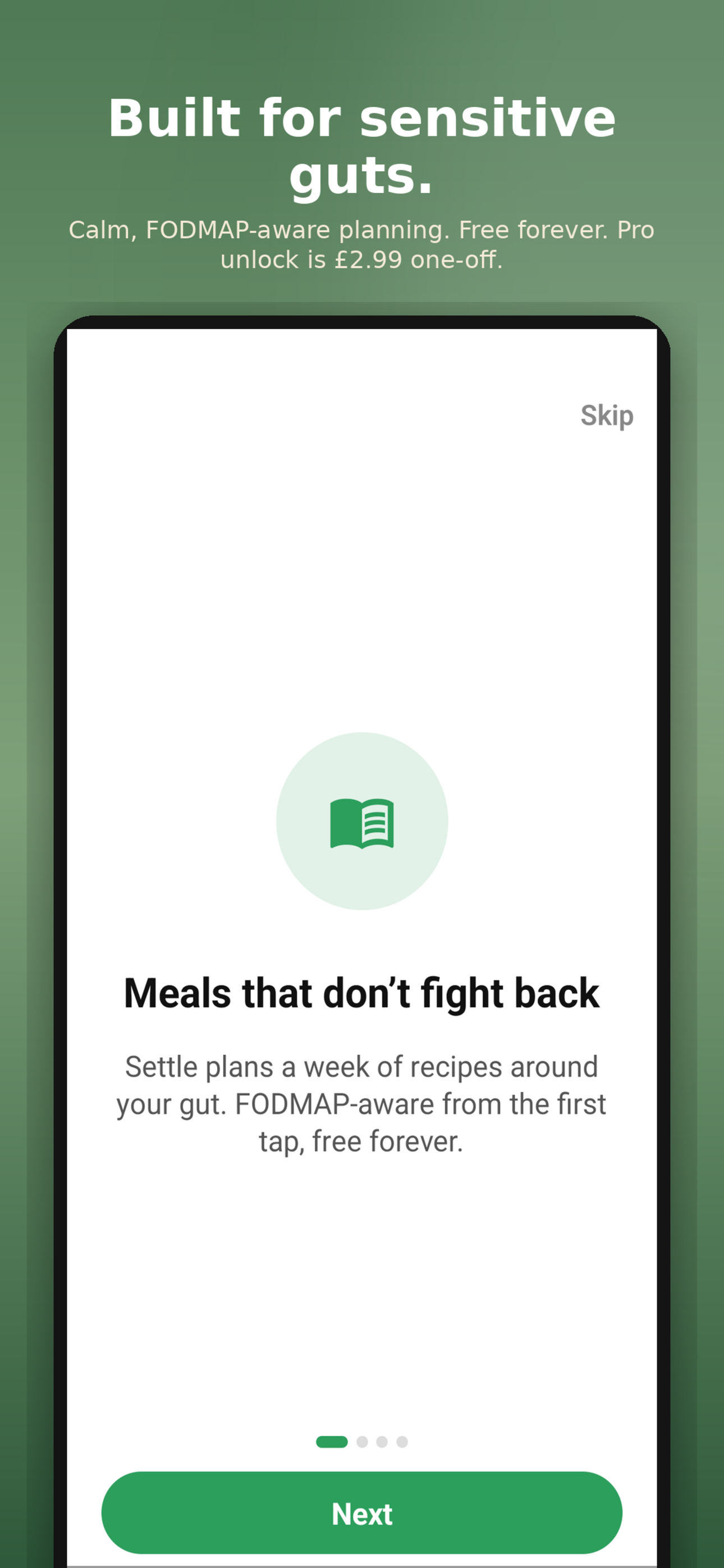 Onboarding: build a weekly meal plan